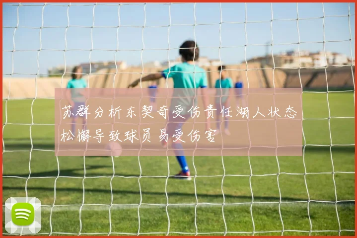 苏群分析东契奇受伤责任湖人状态松懈导致球员易受伤害